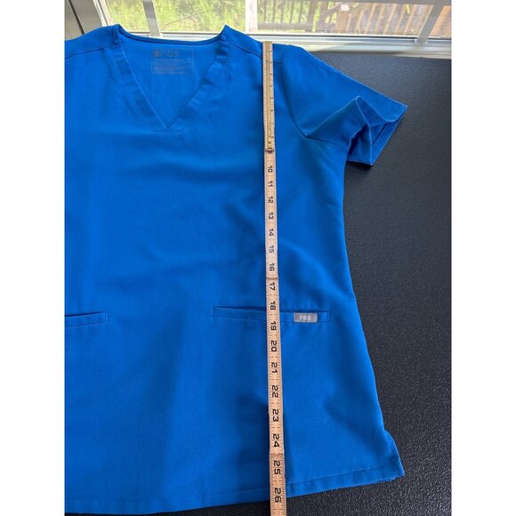 Figs Women's Casma Three-Pocket Scrub Top Royal Blue M - Picture 8 of 8